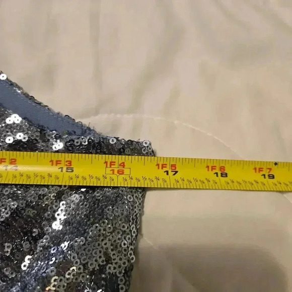 Melrose & Market Blue sequins mini dress Size small - Picture 9 of 12